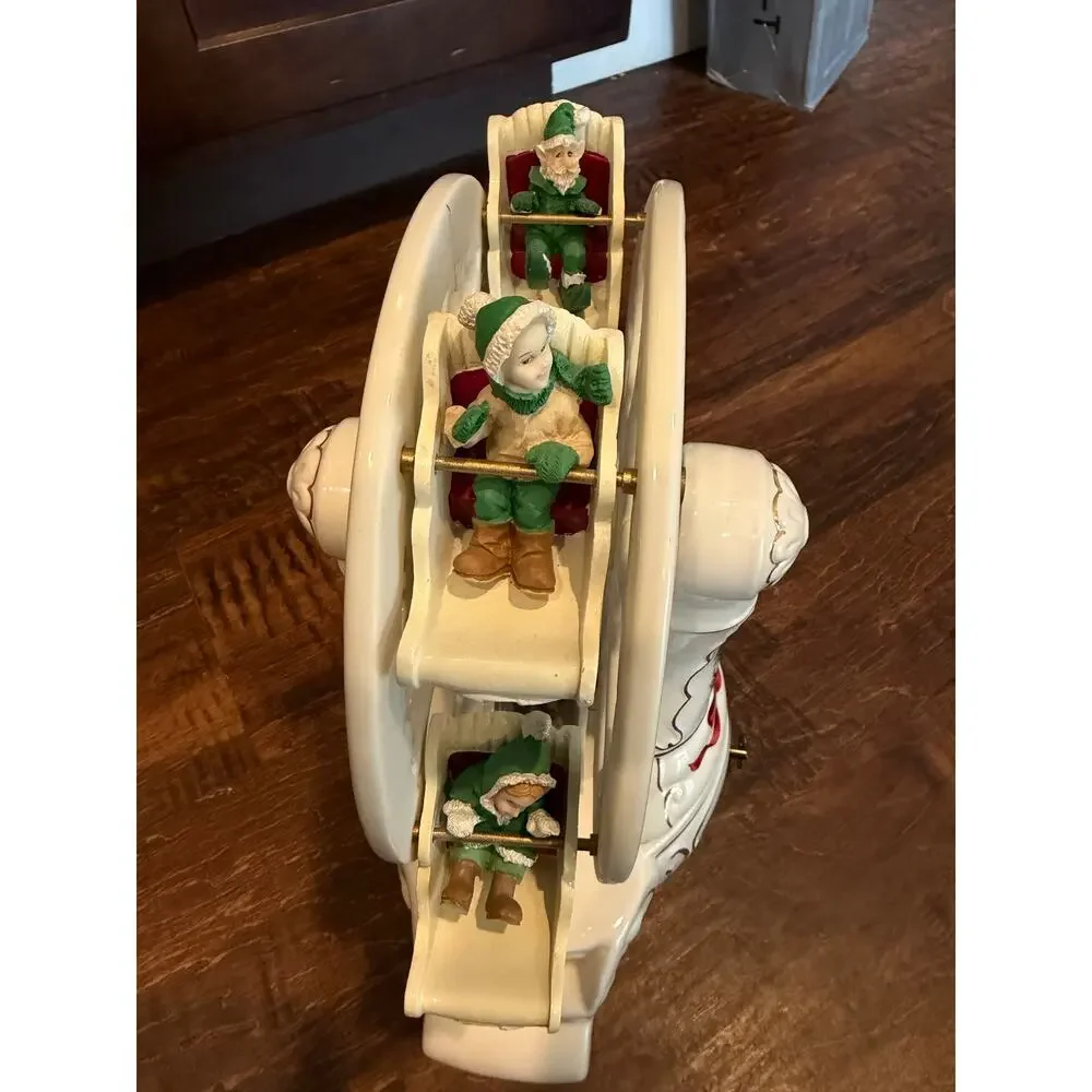 Avon Porcelain Holiday Classic Wind Up Musical Ferris Wheel 2001